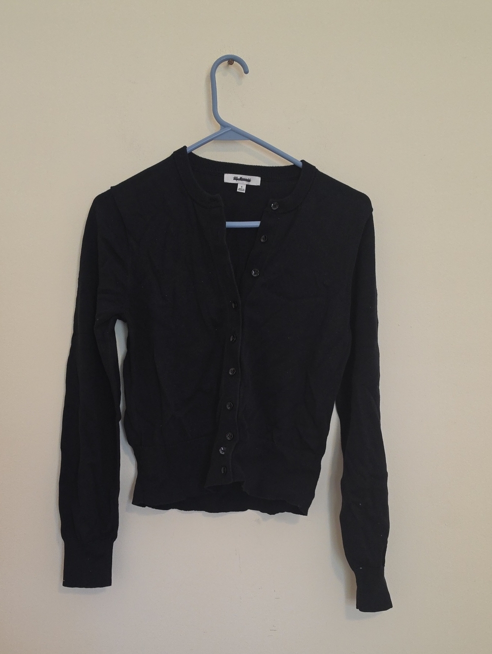 Madewell Black Button-Front Cardigan